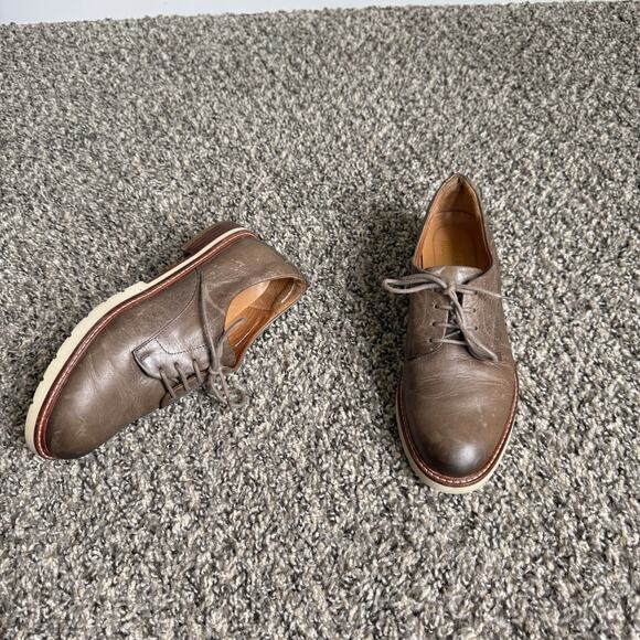 Samuel Hubbard Women's US 6 All Aboard Oxford Taupe Brown Leather Shoe Preppy - Picture 1 of 10